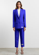 Women's Formal Fitted Blazer Moroccan Blue