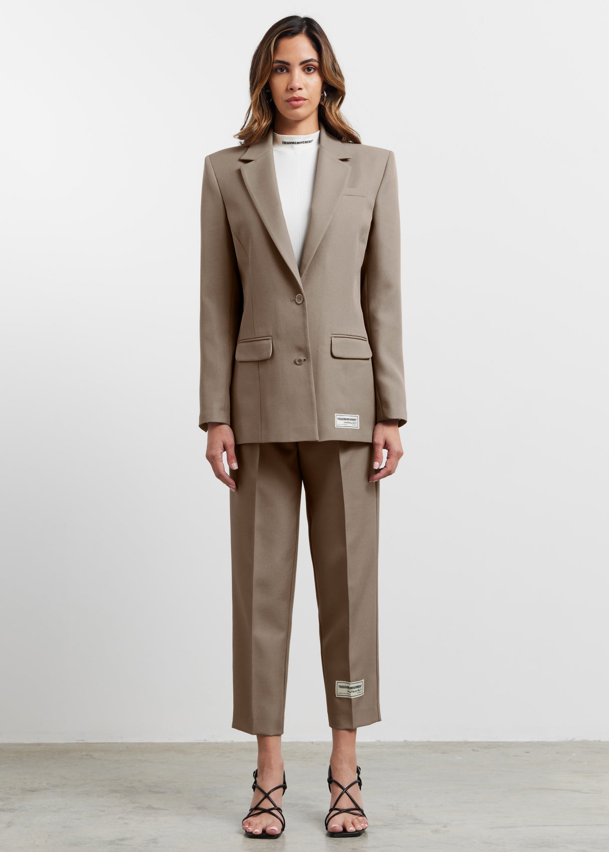 Women's Formal Fitted Blazer Mushroom