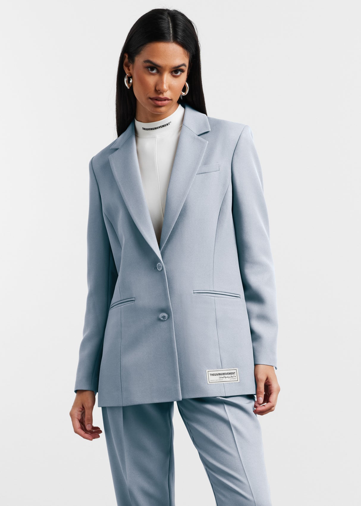 Women's Formal Fitted Blazer Opal Blue