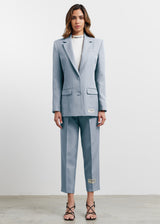 Women's Formal Fitted Blazer Opal Blue