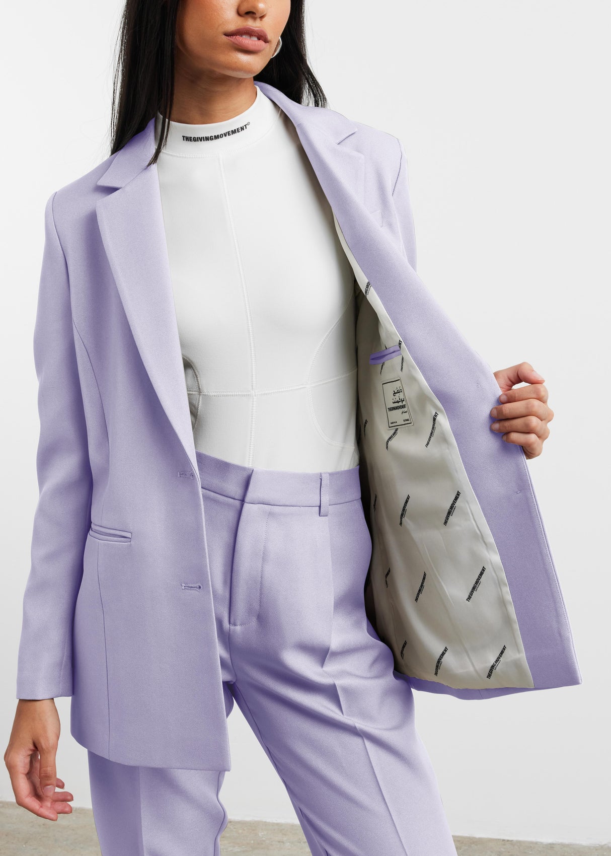 Women's Formal Fitted Blazer Pastel Purple