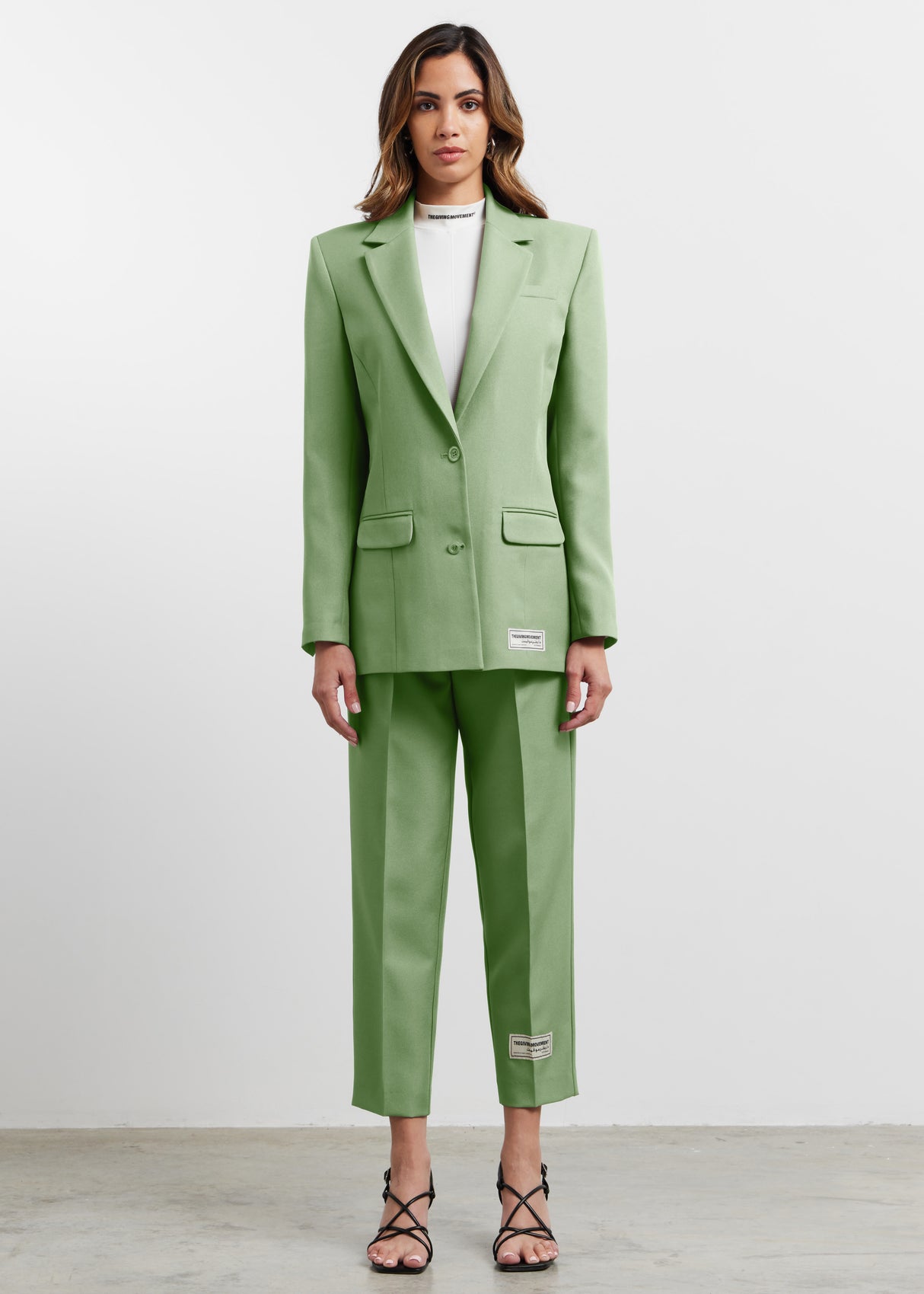 Women's Formal Fitted Blazer Sage Green