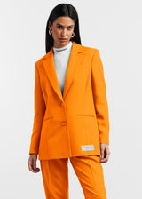 Women's Formal Fitted Blazer Tangerine Orange