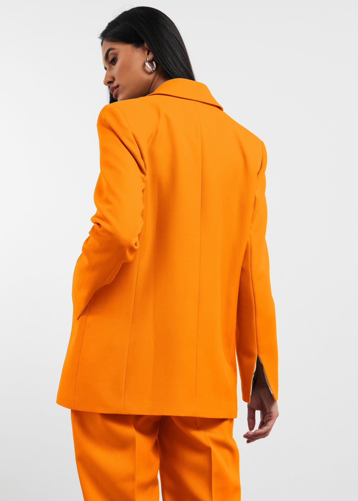 Women's Formal Fitted Blazer Tangerine Orange