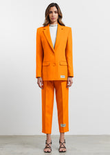 Women's Formal Fitted Blazer Tangerine Orange