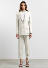 Women's Formal Fitted Blazer Off White