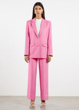 Women's Formal Fitted Blazer Bubblegum Pink