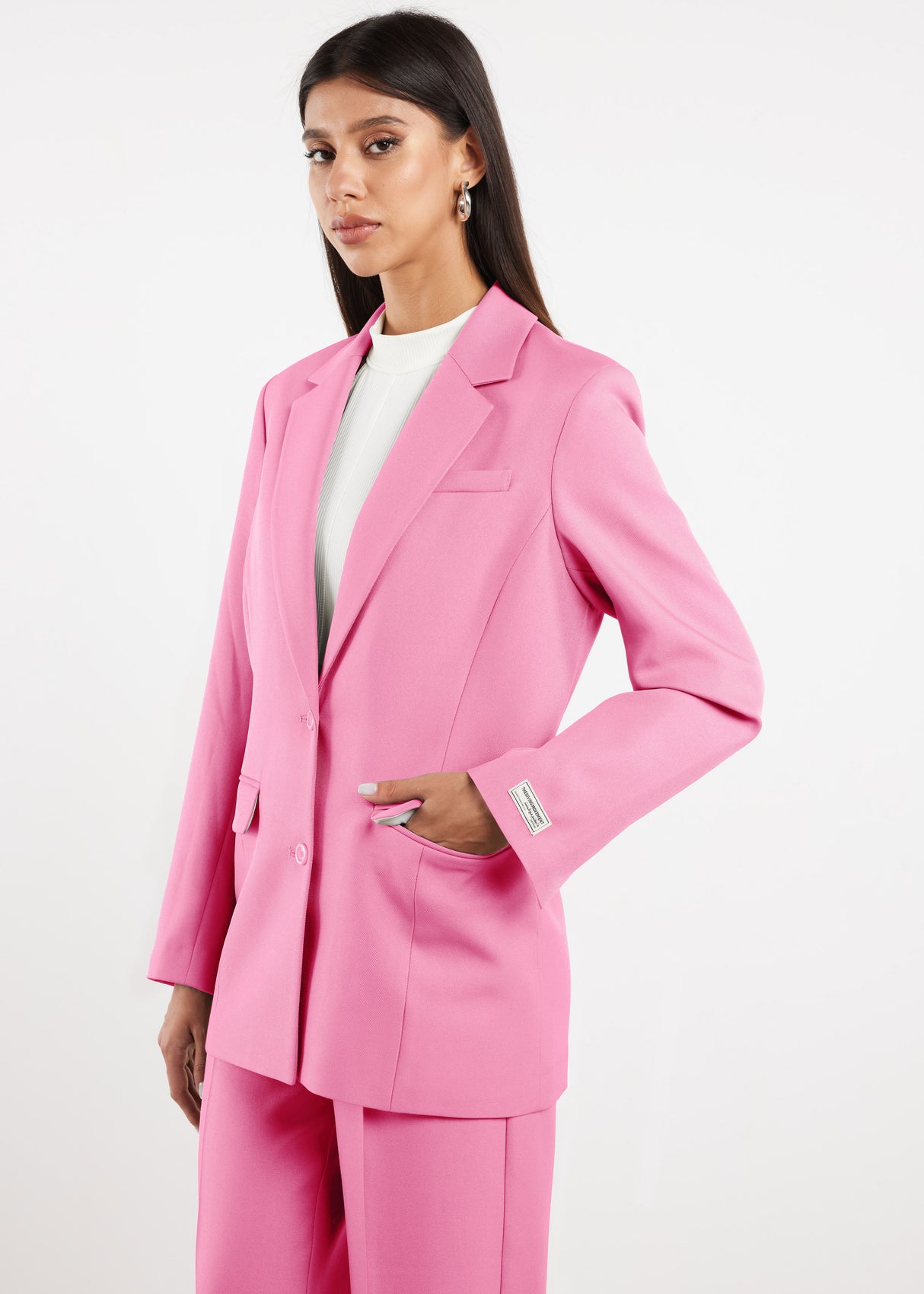 Women's Formal Fitted Blazer Bubblegum Pink