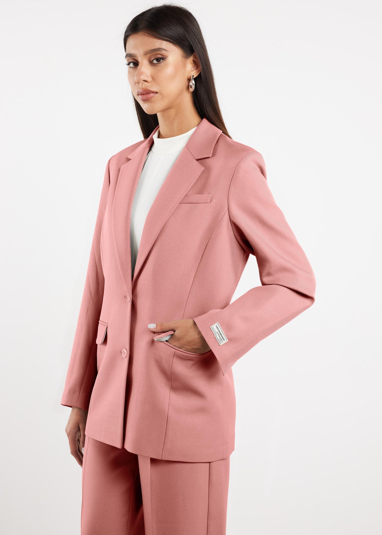 Formal Fitted Blazer For Women Blush Pink