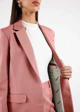 Formal Fitted Blazer For Women Blush Pink