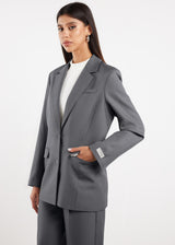 Formal Fitted Blazer For Women Dark Grey