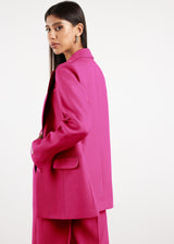 Formal Fitted Blazer For Women Fuchsia Pink