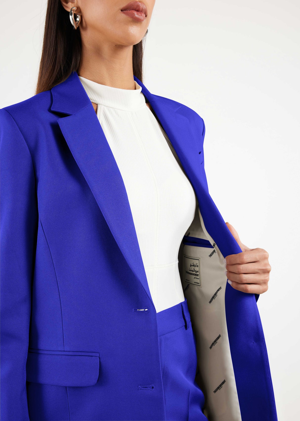 Formal Fitted Blazer For Women Moroccan Blue