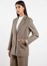 Formal Fitted Blazer For Women Mushroom