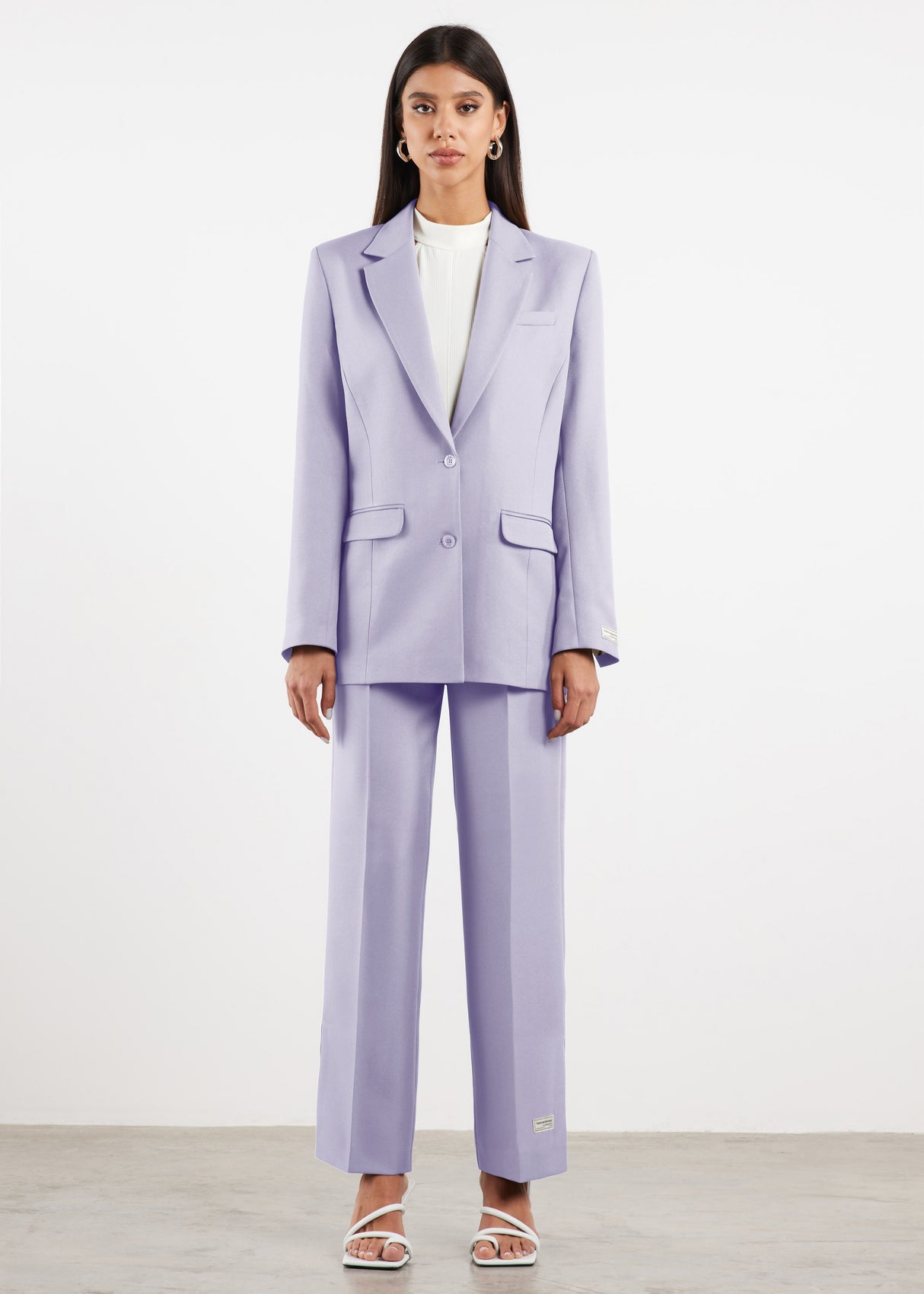 Formal Fitted Blazer For Women Pastel Purple