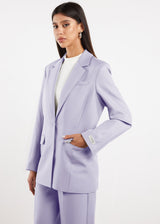 Formal Fitted Blazer For Women Pastel Purple