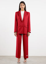 Formal Fitted Blazer For Women Red