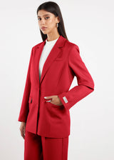 Formal Fitted Blazer For Women Red