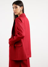 Formal Fitted Blazer For Women Red