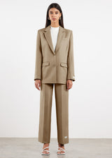 Formal Fitted Blazer For Women Taupe