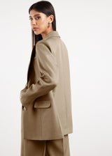 Formal Fitted Blazer For Women Taupe