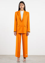 Formal Fitted Blazer For Women Tangerine Orange