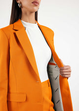 Formal Fitted Blazer For Women Tangerine Orange