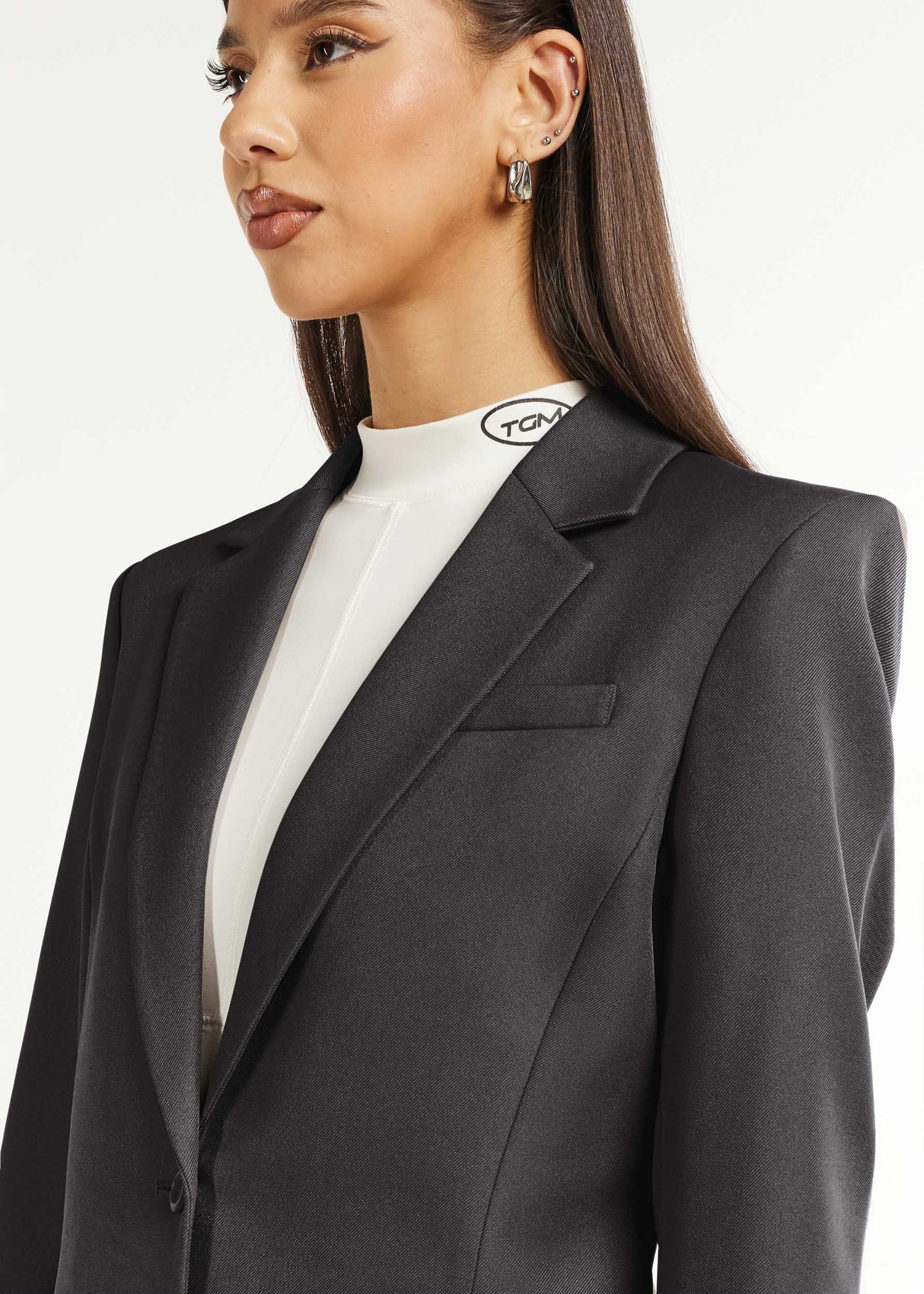 Formal Fitted Blazer Anthrocete Grey