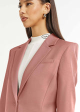 Formal Fitted Blazer Dusty Pink