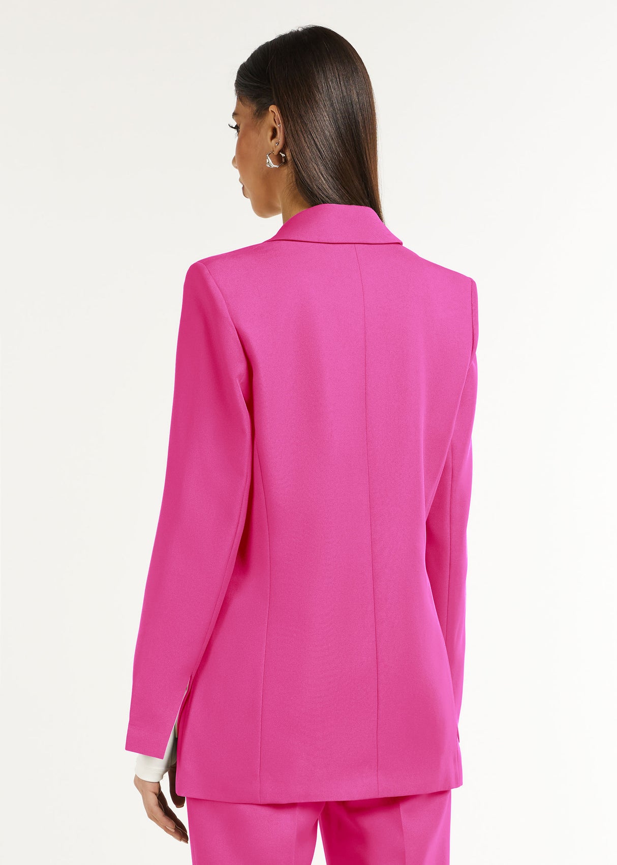 Formal Fitted Blazer Fuchsia Pink