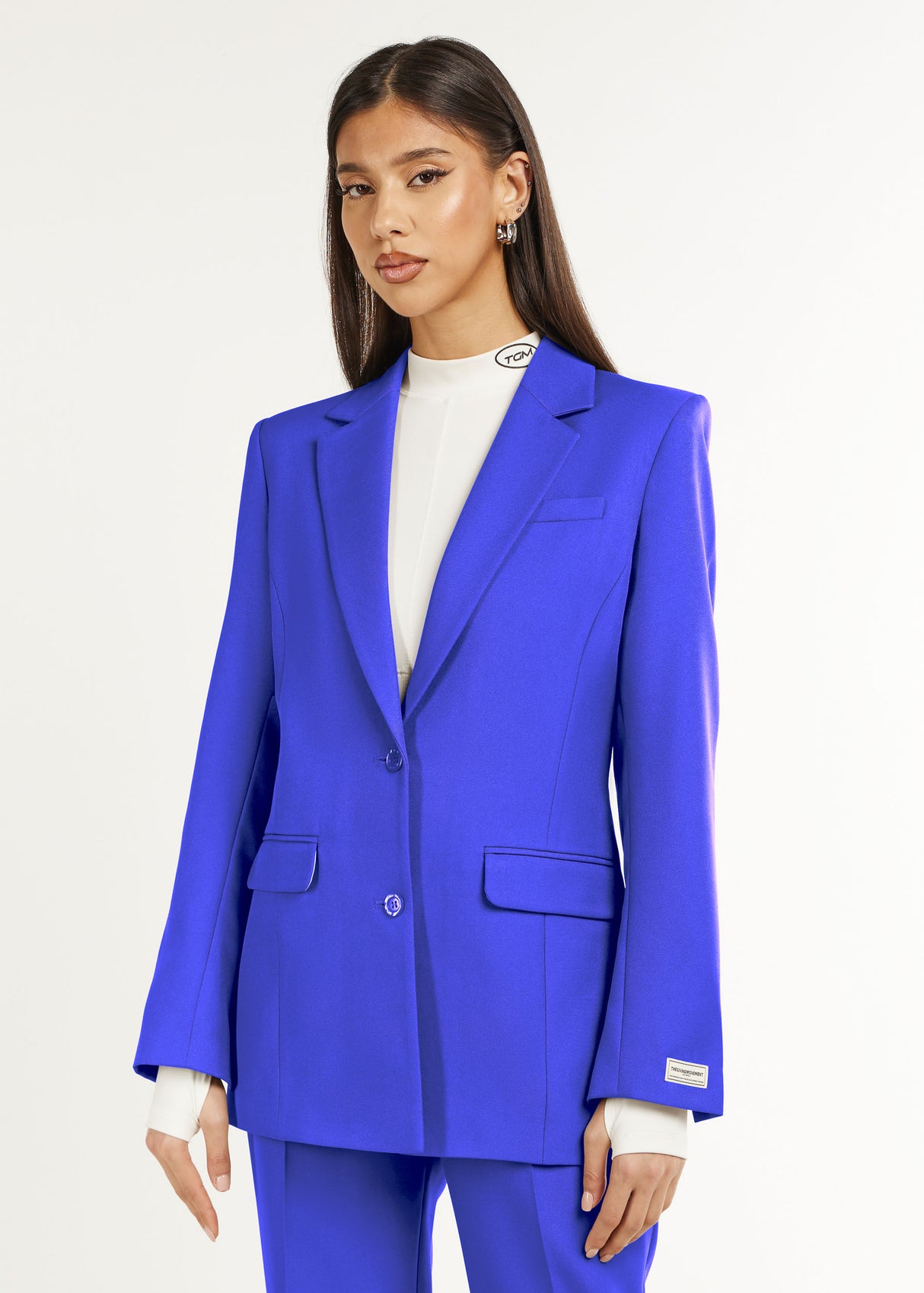 Formal Fitted Blazer Moroccan Blue