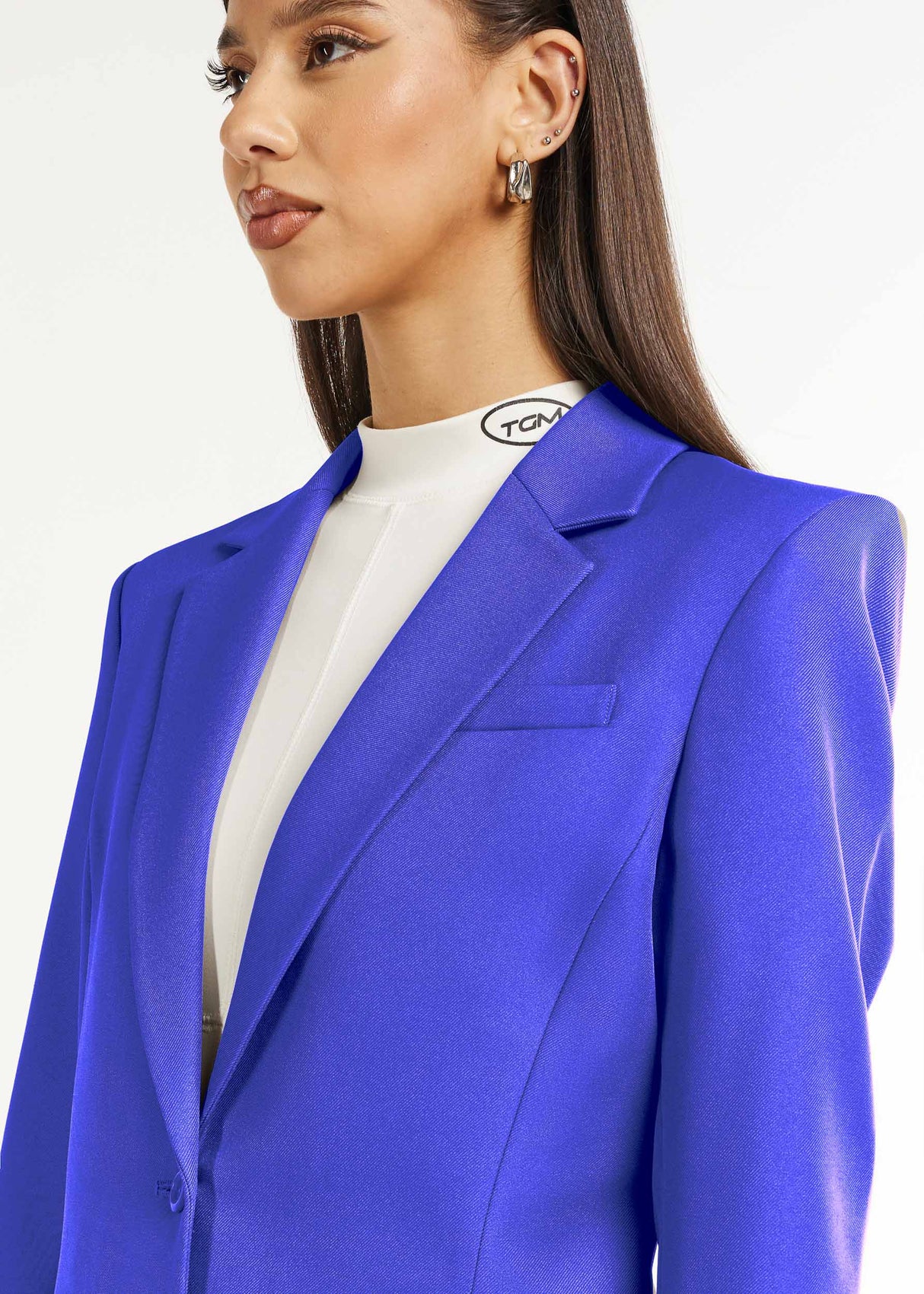 Formal Fitted Blazer Moroccan Blue