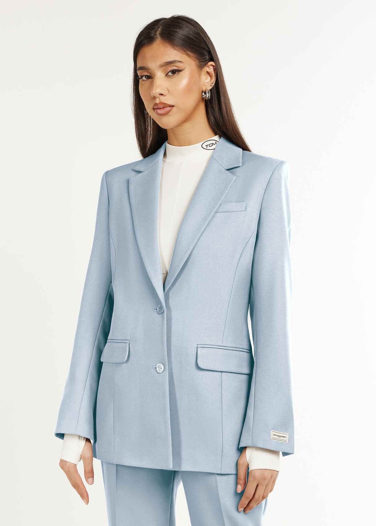 Formal Fitted Blazer Opal Blue