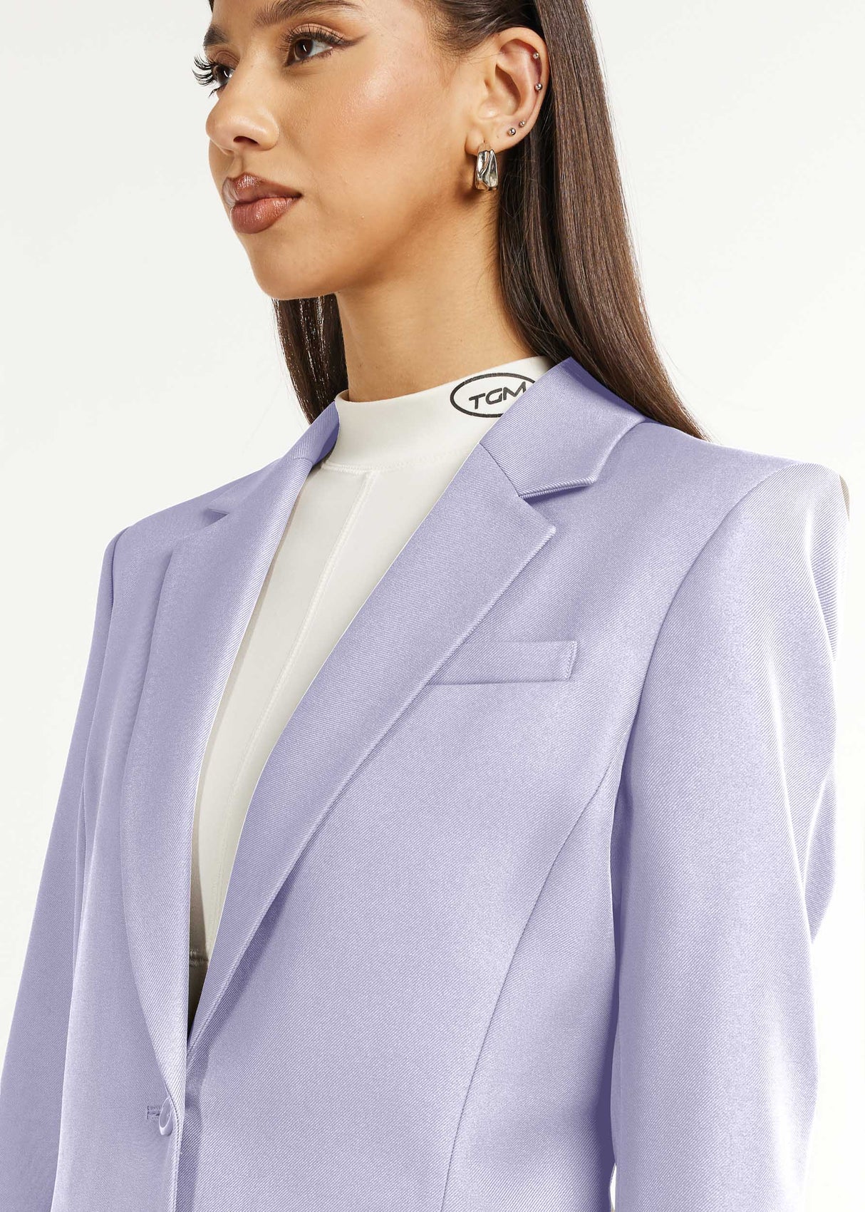 Formal Fitted Blazer Pastel Purple