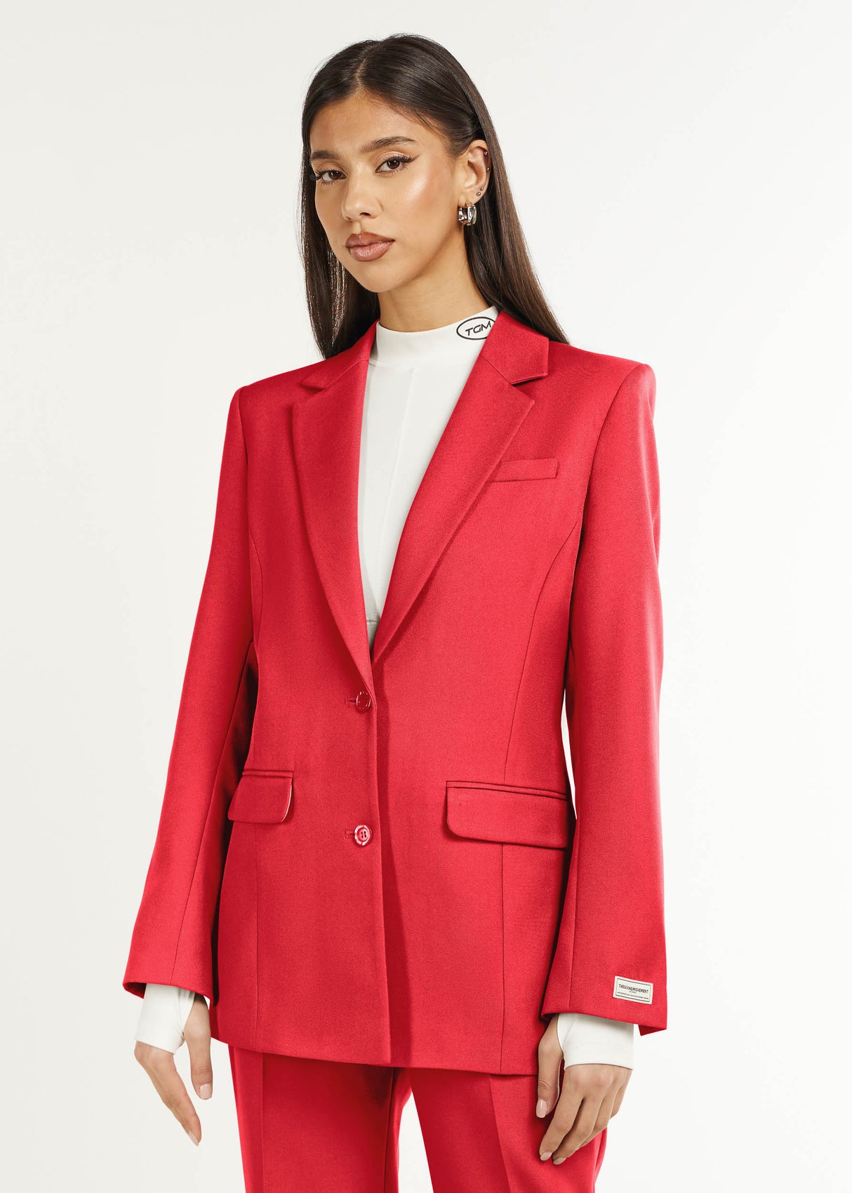 Formal Fitted Blazer Red