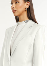 Formal Fitted Blazer Off White