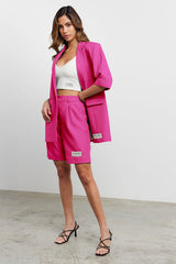 Women's Formal Tailored Shorts Fuchsia Pink