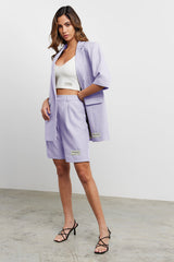 Women's Formal Tailored Shorts Pastel Purple