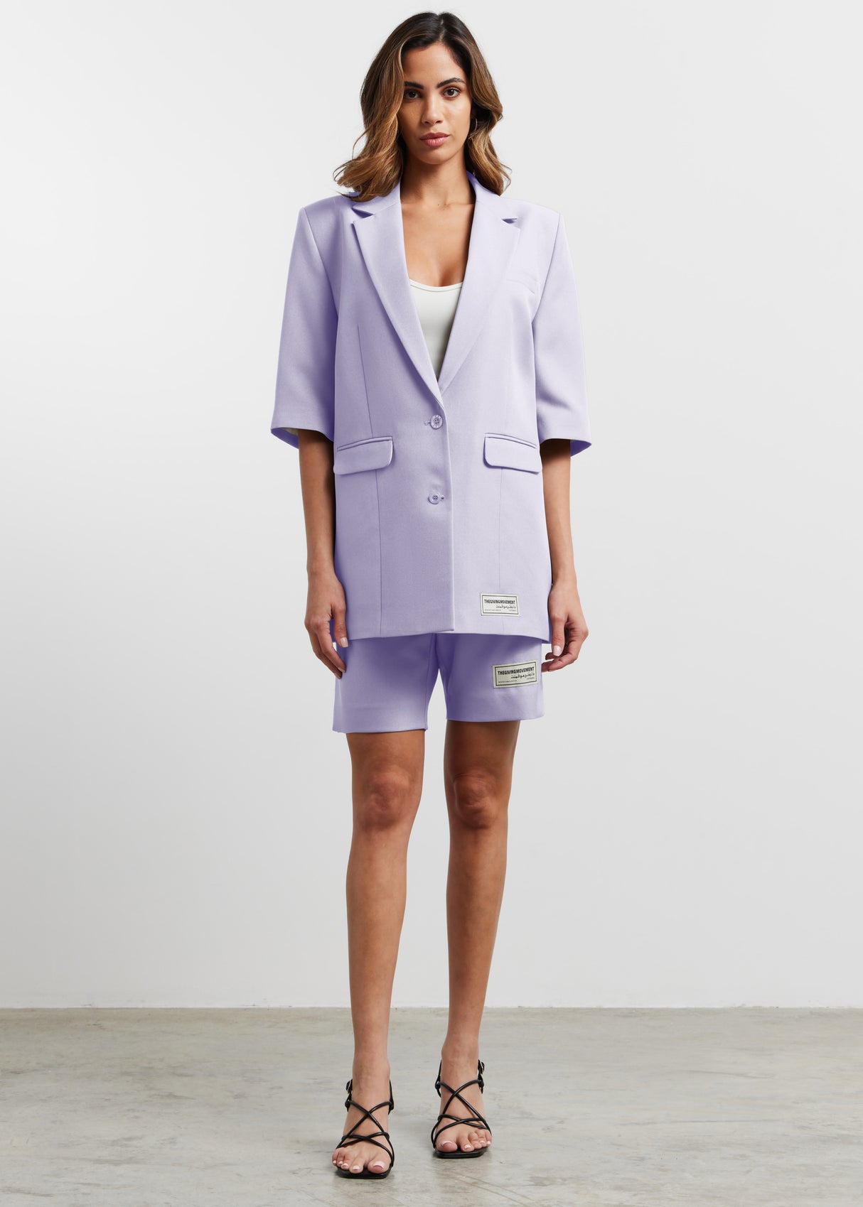 Women's Formal Tailored Shorts Pastel Purple