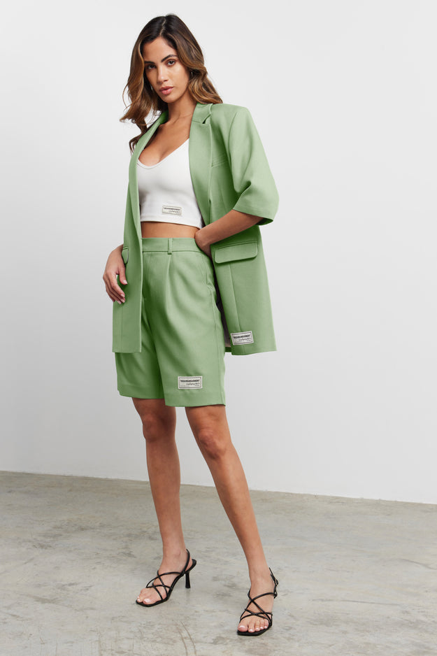 Women's Formal Tailored Shorts Sage Green