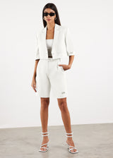 Women Formal Tailored Shorts White