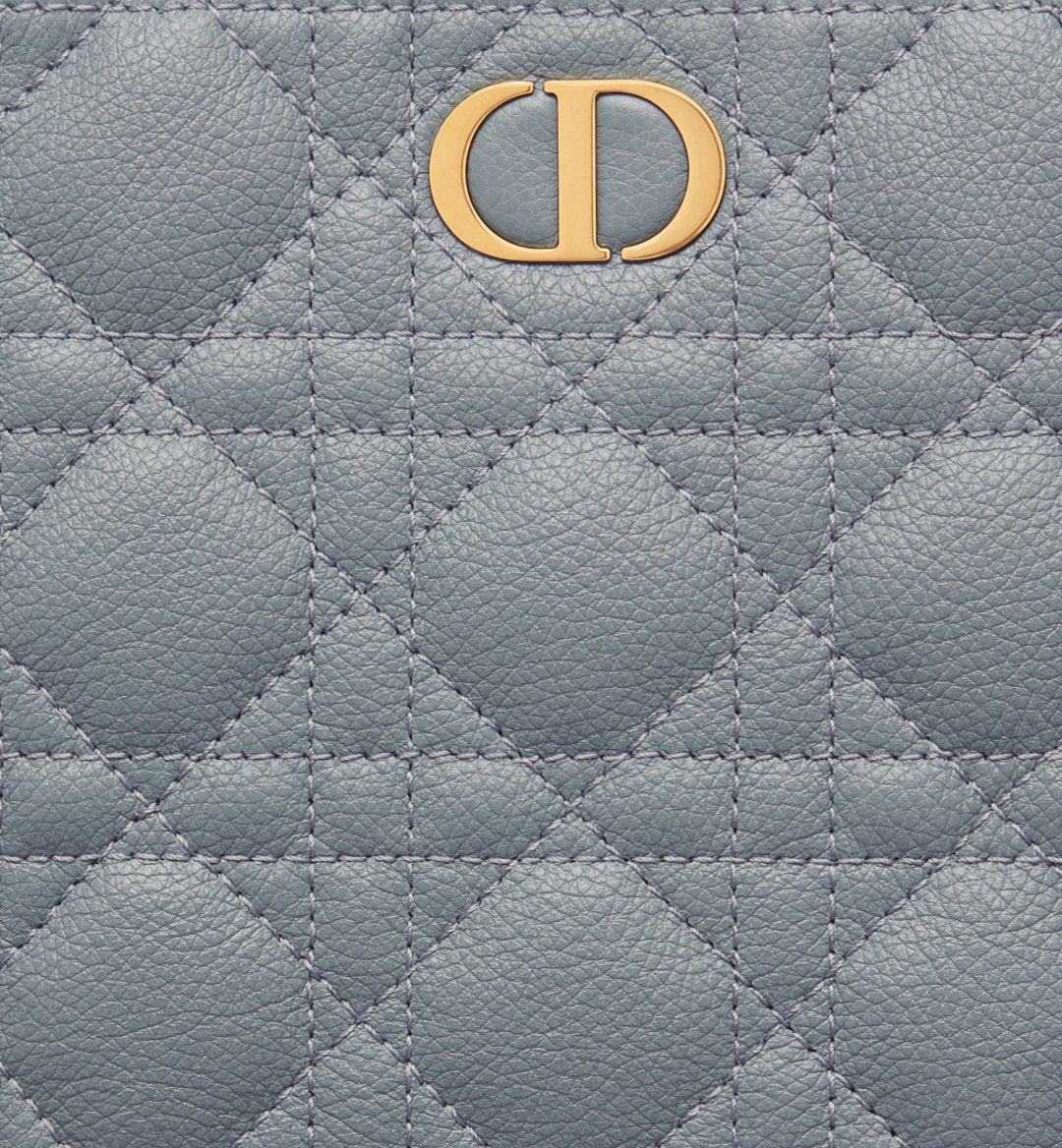 Dior Medium Dior Caro Daily Pouch â€“ Cloud Blue Supple Cannage Calfskin