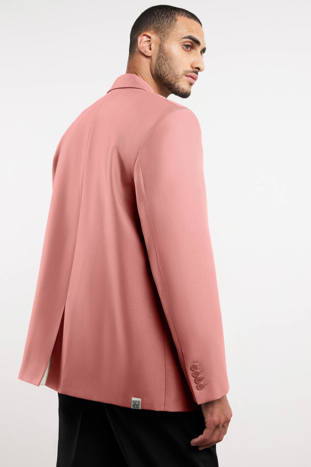 Men's Formal Oversized Blazer Blush Pink