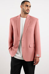 Men's Formal Oversized Blazer Blush Pink