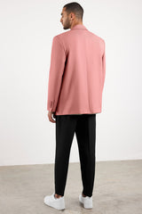 Men's Formal Oversized Blazer Blush Pink