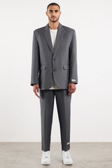 Men's Formal Oversized Blazer Dark Grey