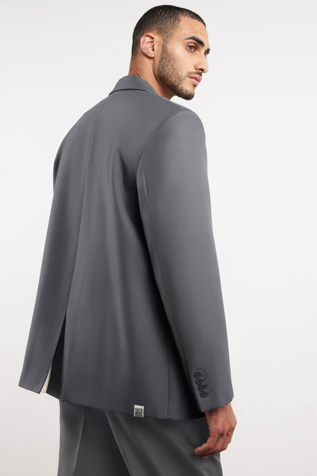 Men's Formal Oversized Blazer Dark Grey