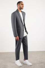 Men's Formal Oversized Blazer Dark Grey