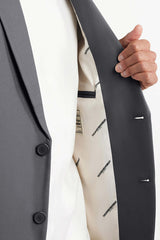 Men's Formal Oversized Blazer Dark Grey