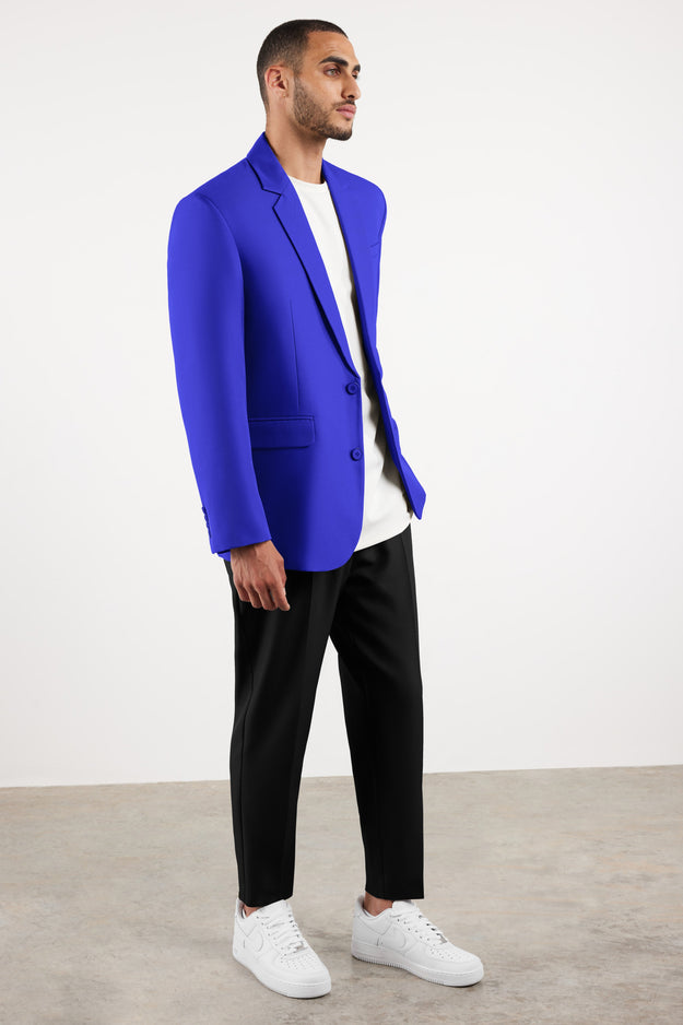 Men's Formal Oversized Blazer Moroccan Blue